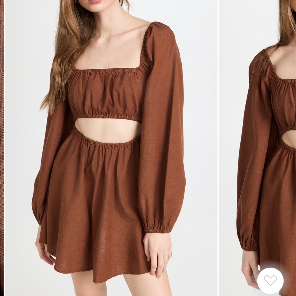 L*Space Brown Long Sleeve Dress
